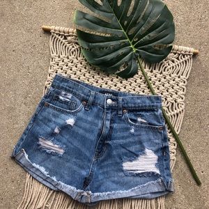 Aero Distressed Jean Shorts Size 2